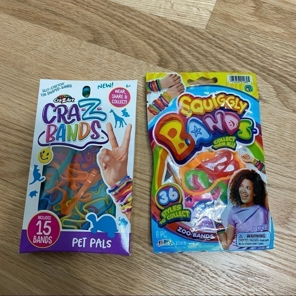 Crazy Bands Squiggly Bracelets Bundle NEW Kids Toy Accessory Animals Zoo Pet